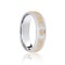 18ct White & Yellow Flat Court 6mm Celtic Laser Engraved Wedding Band