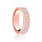18ct Rose & White Flat Court 5mm Celtic Laser Engraved Wedding Band