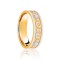 9ct Yellow & White Flat Court 6mm Celtic Laser Engraved Wedding Band