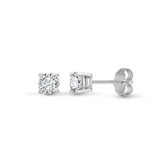Platinum 950 0.50ct 4 Claw Natural Diamond Solitaire Stud Earrings