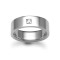 Platinum 5mm Natural Diamond 7pts Rubover set Wedding Ring