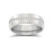 Platinum RBC Court Natural Diamond Wedding Band Fully Set - 8mm - 80pts
