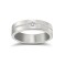 Platinum RBC Flat Court Natural Diamond Wedding Band Half Set - 4mm - 28pts