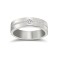 Platinum RBC Flat Court Natural Diamond Wedding Band Half Set - 5mm - 30pts