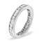 Platinum Channel Set Full Eternity Ring Natural Diamond 3.00ct H Si