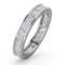 Platinum Channel Set Princess Cut Full Eternity Ring Natural Diamond 2.00ct G VS