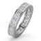 Platinum Channel Set Princess Cut Full Eternity Ring Natural Diamond 3.00ct G VS