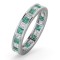 Platinum Channel Set Princess Cut Full Eternity Ring Natural Diamond 1.00ct Em 1.20ct G VS