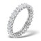 Platinum Claw Set Full Eternity Ring Princess Cut Natural Diamond 2.00ct G VS