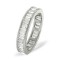 Platinum Channel Set Full Eternity Ring Baguette Natural Diamond 3.00ct H Si