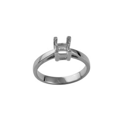Platinum 0.75ct 5mm Princess Cut Solitaire Ring Mount