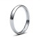 18ct White Gold Standard Weight Court Profile Mirror Finish Wedding Ring