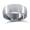 18ct White Gold Standard Weight Court Profile Satin Wedding Ring