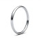 9ct White Gold Standard Weight Court Profile Mirror Finish Wedding Ring