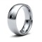 9ct White Gold Standard Weight Court Profile Mirror Finish Wedding Ring