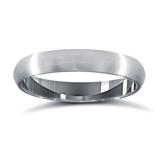 Palladium Standard Weight Court Profile Satin Wedding Ring