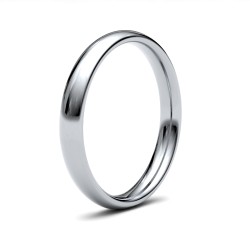 Platinum Standard Weight Court Profile Mirror Finish Wedding Ring