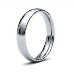 Platinum Standard Weight Court Profile Mirror Finish Wedding Ring