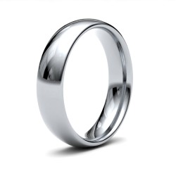 Platinum Standard Weight Court Profile Mirror Finish Wedding Ring
