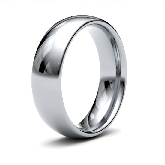 Platinum Standard Weight Court Profile Mirror Finish Wedding Ring
