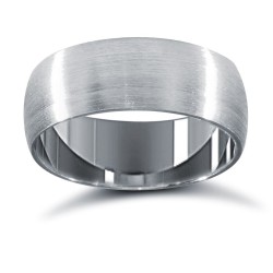 Platinum Standard Weight Court Profile Satin Wedding Ring