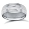 Platinum Standard Weight Court Profile Centre Groove Wedding Ring