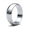 18ct White Gold Standard Weight D-Shape Profile Mirror Finish Wedding Ring