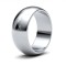 18ct White Gold Standard Weight D-Shape Profile Mirror Finish Wedding Ring