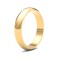 22ct Yellow Gold Standard Weight 4mm D Shaped Profile Mirror Finish Wedding Ring