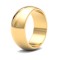 22ct Yellow Gold Standard Weight 8mm D Shaped Profile Mirror Finish Wedding Ring