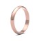 9ct Rose Gold Standard Weight D-Shape Profile Mirror Finish Wedding Ring