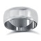 9ct White Gold Premium Weight D-Shape Profile Mill Grain Wedding Ring