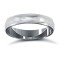 Palladium Standard Weight D-Shape Profile Mill Grain Wedding Ring