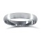 Platinum Standard Weight D-Shape Profile Satin Wedding Ring