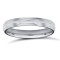Platinum Standard Weight D-Shape Profile Centre Groove Wedding Ring