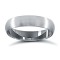 Platinum Standard Weight D-Shape Profile Satin Wedding Ring