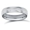 Platinum Standard Weight D-Shape Profile Centre Groove Wedding Ring
