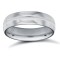 Platinum Standard Weight D-Shape Profile Centre Groove Wedding Ring