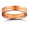 18ct Rose Gold Standard Weight Flat Court Profile Centre Groove Wedding Ring