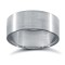 18ct White Gold Standard Weight Flat Court Profile Satin Wedding Ring