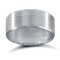 18ct White Gold Standard Weight Flat Court Profile Satin and Bevelled Edge Wedding Ring