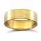 18ct Yellow Gold Standard Weight Flat Court Profile Satin Wedding Ring