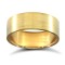 18ct Yellow Gold Standard Weight Flat Court Profile Satin Wedding Ring