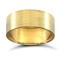 18ct Yellow Gold Standard Weight Flat Court Profile Satin Wedding Ring