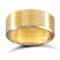 18ct Yellow Gold Standard Weight Flat Court Profile Satin and Bevelled Edge Wedding Ring