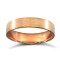 9ct Rose Gold Standard Weight Flat Court Profile Satin Wedding Ring