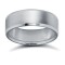 9ct White Gold Standard Weight Flat Court Profile Bevelled Edge Wedding Ring