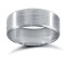 9ct White Gold Standard Weight Flat Court Profile Satin and Bevelled Edge Wedding Ring