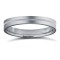 Palladium Standard Weight Flat Court Profile Centre Groove Wedding Ring