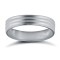 Palladium Standard Weight Flat Court Profile Double Groove Wedding Ring